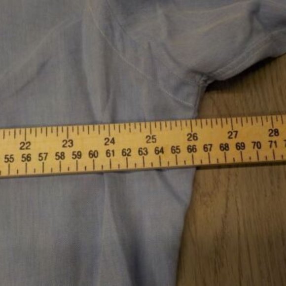 Ralph Lauren Mens Blue Dress Shirt Yarmouth Long Sleeve Formal Button Down 17-35 - Picture 9 of 10